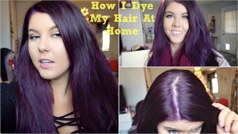 How I Dye My Hair Purple Without Bleach Vlog Youtube