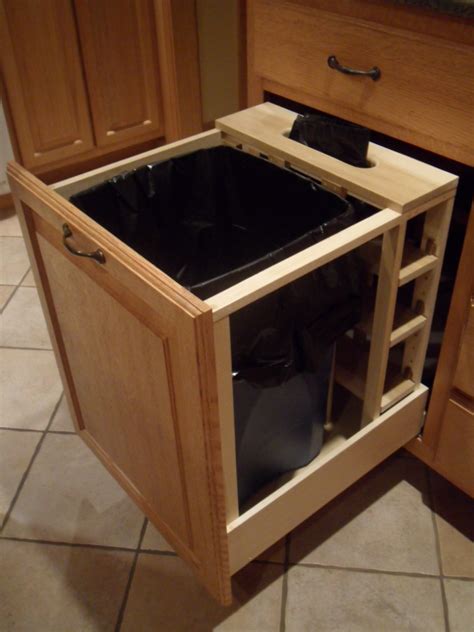 Plastic 13 gallon step on trash can. Kitchen Storage Ideas - Fine Homebuilding