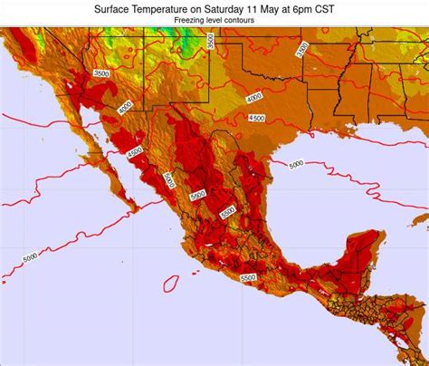 Mexico Surface Temperature On Sunday Nov At Pm CST