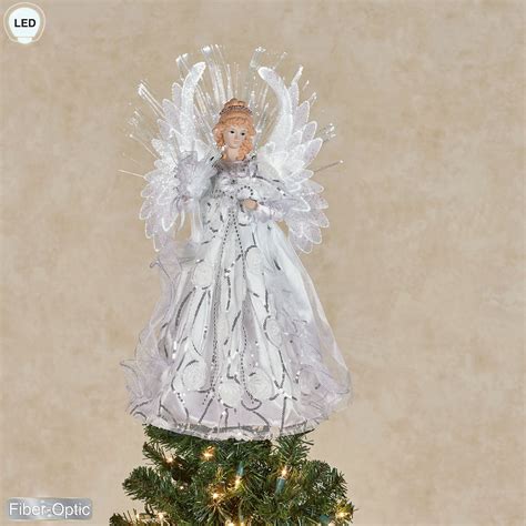 Angel Of Grace Fiber Optic Lighted Christmas Tree Topper By Kurt Adler