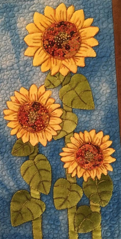 Tuscany Sunflowers Wool And Cotton Kit — Felice Quilt Designs Sunflower