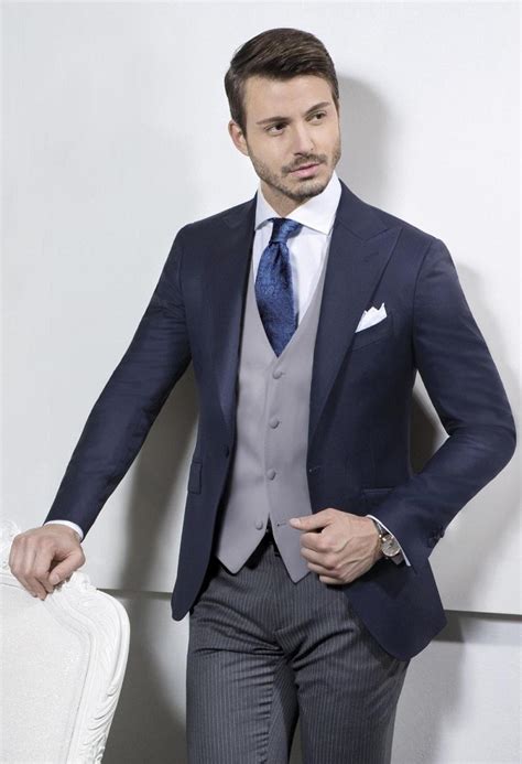 Mens tan 3 piece tweed suit wedding party prom tailored smart in clothes, shoes & accessories, men's clothing, suits & tailoring | ebay! 2015 Italian Design Blue Mens Wedding Suits Tuxedos Peaked ...