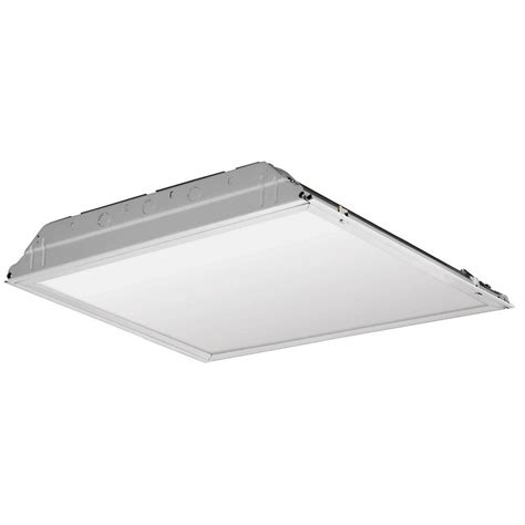 Lithonia Lighting 2 Ft X 2 Ft White Led Lay In Troffer With Prismatic