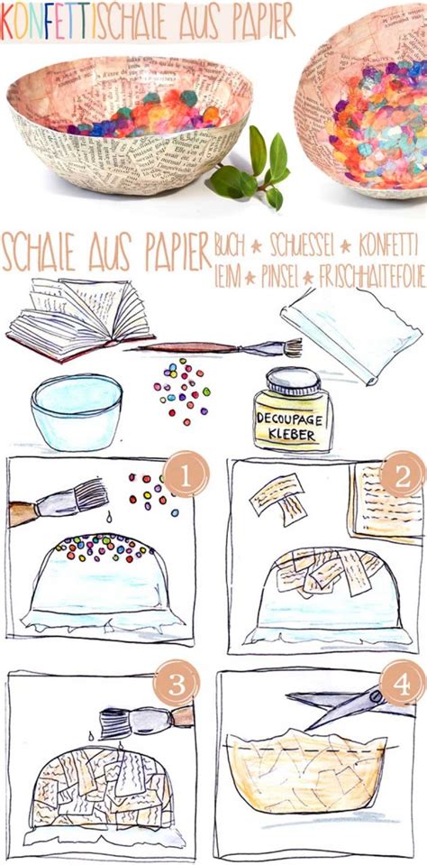 Auf dieser kinderseite zeigen wir ihnen, wie es schritt für schritt geht. diy Schale aus Papier - HANDMADE Kultur