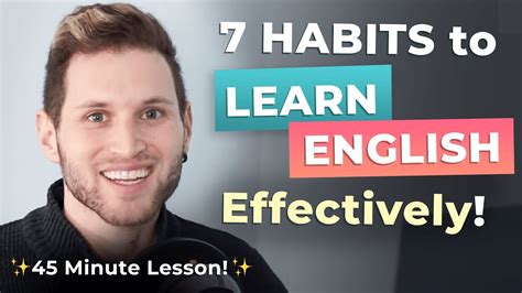 7 Habits To Learn English Effectively Youtube