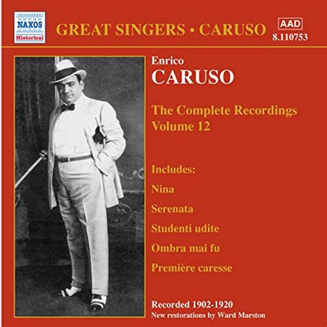 Caruso Enrico Complete Recordings Vol 12 1902 1920 Von Enrico