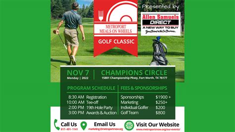 31st Annual Golf Classic Tournament Metroport Meals On Wheels