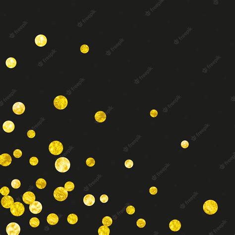 Premium Vector Gold Glitter Confetti With Dots