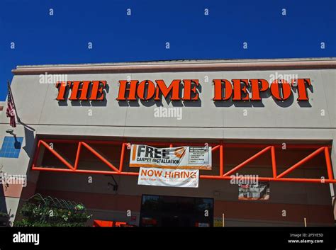 the Home Depot Store with now hiring banner in Union City California