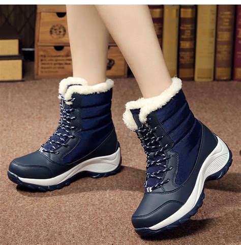 botas de nieve impermeables para mujer zapatos cálidos de felpa generico