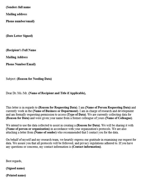 It is important to use the right format when writing the permission request letter. Letter To Conduct Research : How To Write A Cover Letter A ...
