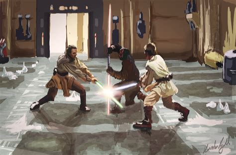 Qui Gon And Obi Wan Vs Darth Maul By Kritzlof On Deviantart