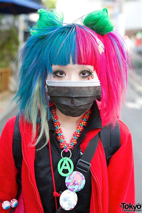 Rainbow Hair W Space Tribe Mini Dr Martens And Anime