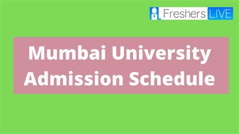 Mumbai University Admission Schedule 2020 3rd Merit List Released