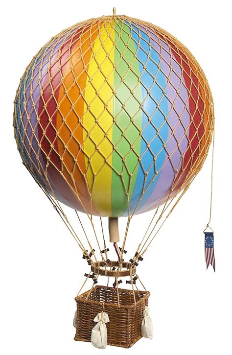 Rainbow Striped 13 Hot Air Balloon Model Aviation Ceiling Hanging Home