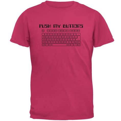 Push My Buttons Mens T Shirt Pink 2xl