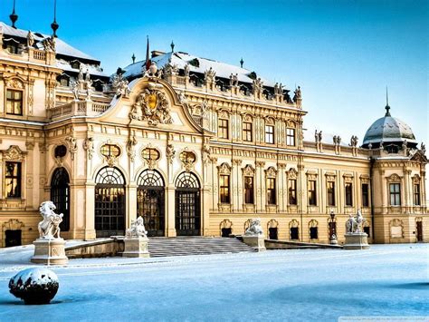 Belvedere Palace Vienna Austria Winter Hd Wallpaper Pxfuel