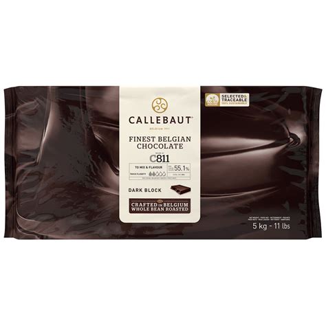 Callebaut Recipe C811 Dark Chocolate Block 11 Lb