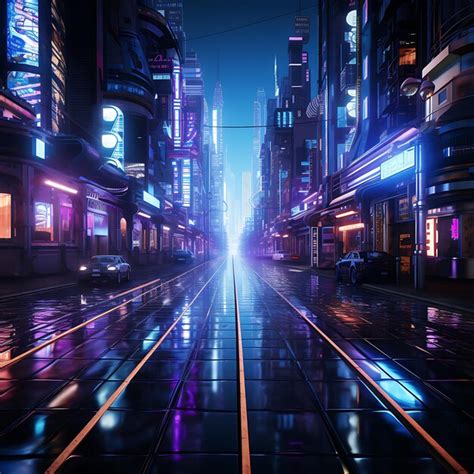 Premium Ai Image Cyberpunk Streets Illustration Futuristic City