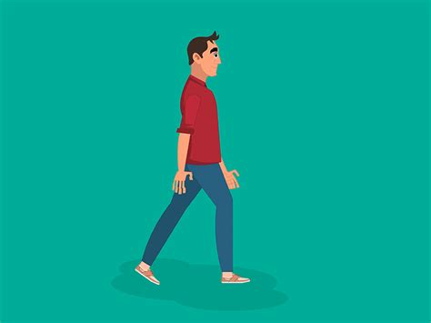 Cartoon Man Walking Animation