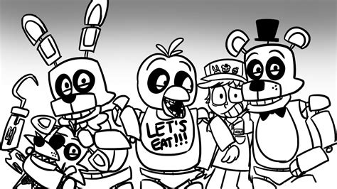 Fnaf Coloring Pages All Characters At Free Printable