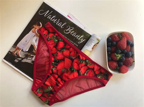 strawberry panties for a woman with fresh look sexy red etsy