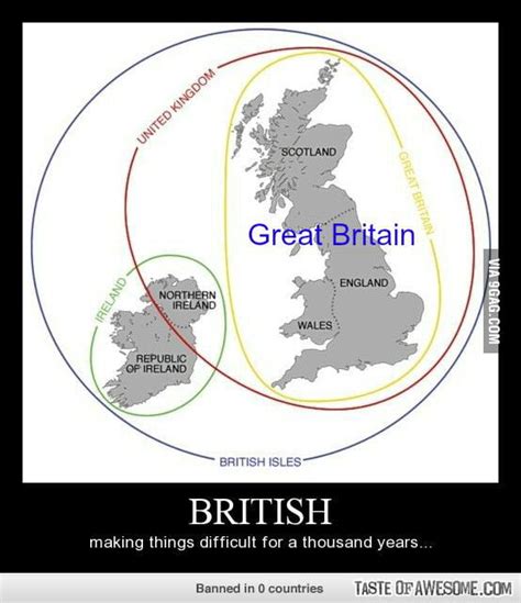 Difference Between England Great Britain And United Kingdom 9gag