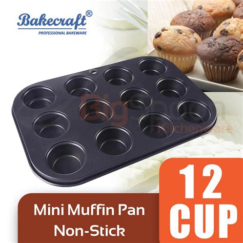 Bakecraft Non Stick Mini Muffin Pan 12 Holes Cup Muffin Baking Tray For