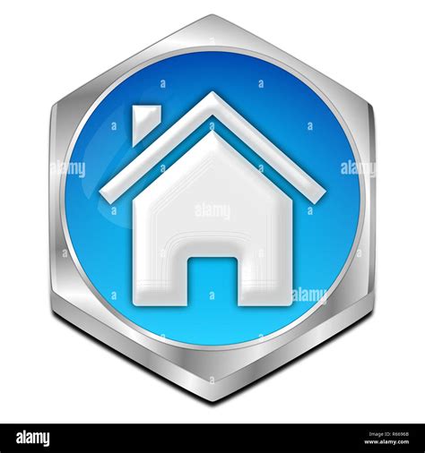 Blue Home Button 3d Illustration Stock Photo Alamy