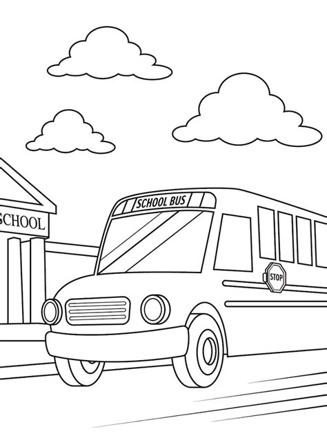 Omalovánka Kreslený Autobus K Vytisknutí Zdarma