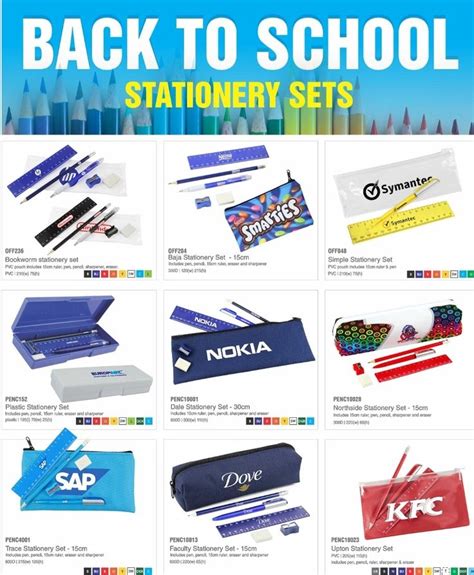 Back To School Stationery Sets Branded With Your Logo Backtoschool