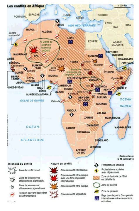 Carte Des Conflits En Afrique