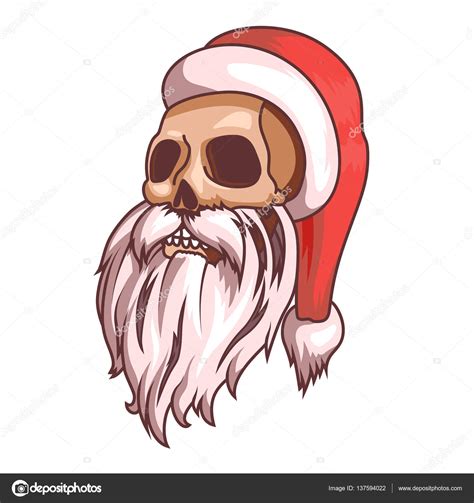 Santa Claus Emotions Part Of Christmas Set Dead Skull Ready For
