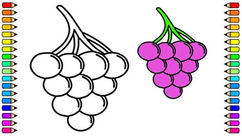 Cómo Dibujar Un Racimo De Uvas 🍇🍇 Dibujo De Racimo De Uvas Youtube