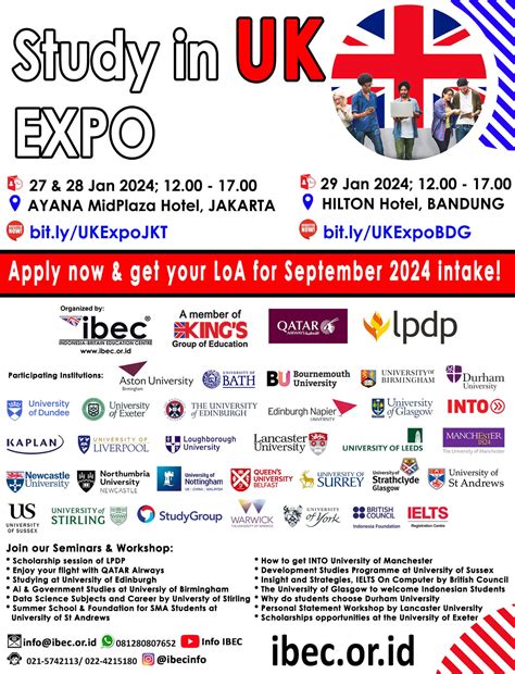 Study In Uk Expo 2024 Ibec Indonesia Britain Education Centre