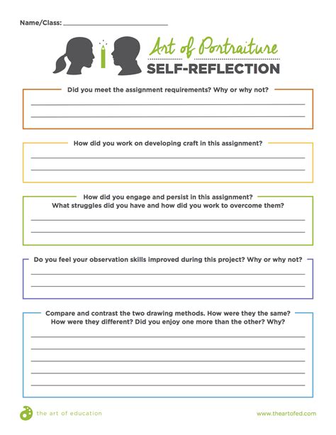 Self Reflection Self Awareness Worksheets