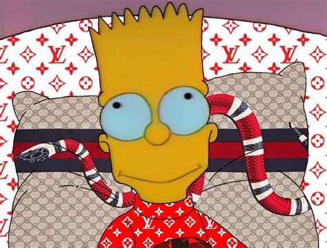 Bart Simpson Bape X Supreme X Louis Vuitton X Gucci Bart Simpson