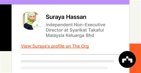 Suraya Hassan Independent Non Executive Director At Syarikat Takaful Malaysia Keluarga Bhd
