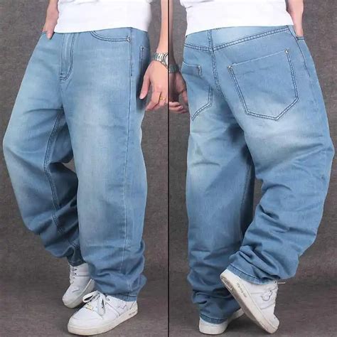 Plus Size Mens Jeans Cargo Baggy Pant Loose Hip Hop Street Wear Denim