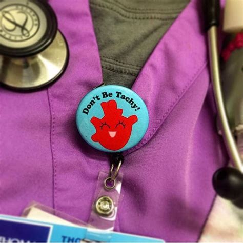 Haley Heart Cardiac Nurse Badge Pull Cute Badge Reels Etsy Nurse