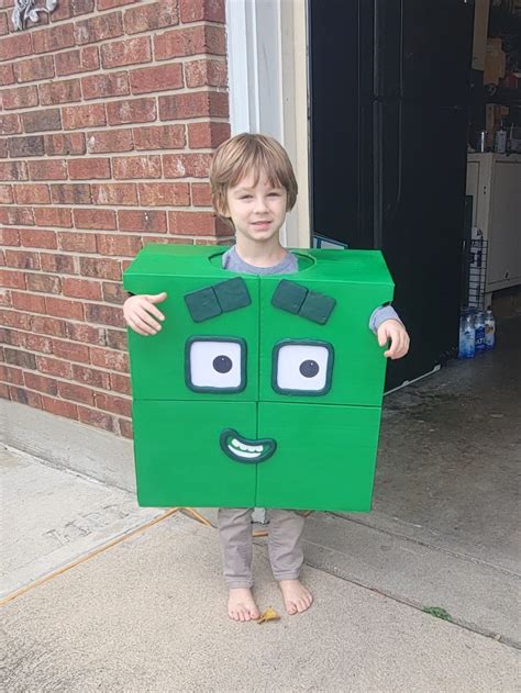 It Was Impossible To Find A Numberblock Costume For Tricke R Treat This Year So We Made One