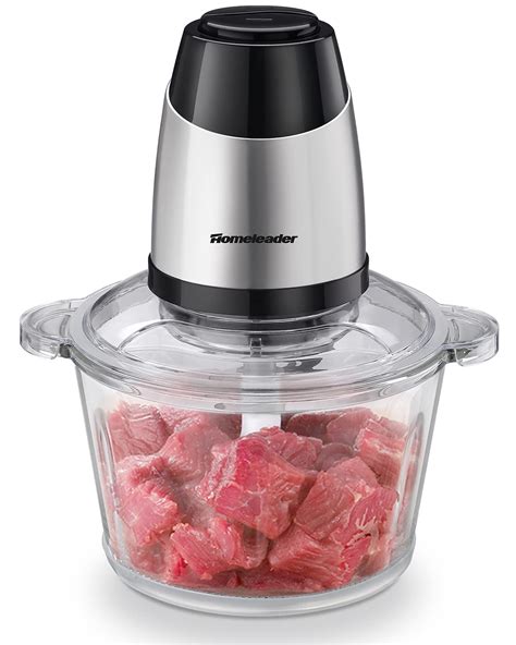 Electric Food Chopper 8 Cup Food Processor By Homeleader 2l Glass