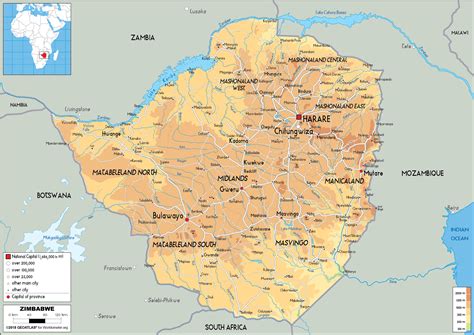 Zimbabwe On Map Zimbabwean Towns And Cities Pindula Map Location