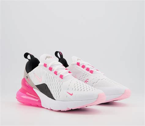 Nike Air Max 270 Trainers White Artic Punch Hyper Pink Black Hers Trainers
