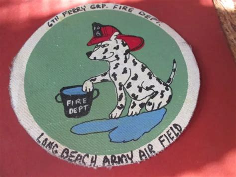 Wwii Disney Fire Dog Long Beach Army Air Field Fire Dept Jacket Patch