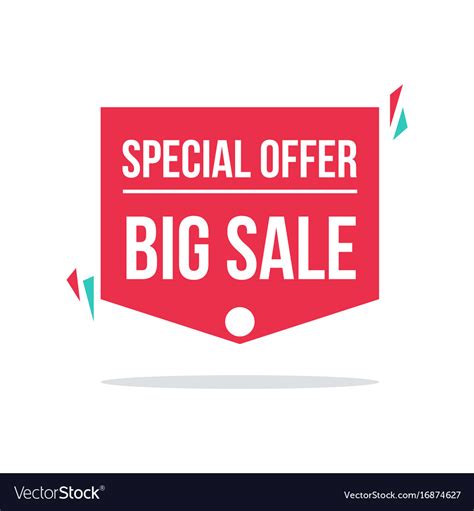 Price Label Spesial Offer Sale Design Red Sticker Vector Image