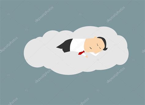 Businessman Sleeping On A Cloud Stock Vector Image By ©seamartini 58182827