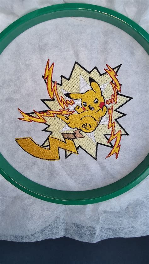 Pokemon Embroidery Design Pikachu Machine Embroidery Design Etsy