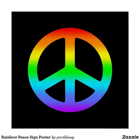 Rainbow Peace Sign Poster In 2022 Rainbow Peace Peace
