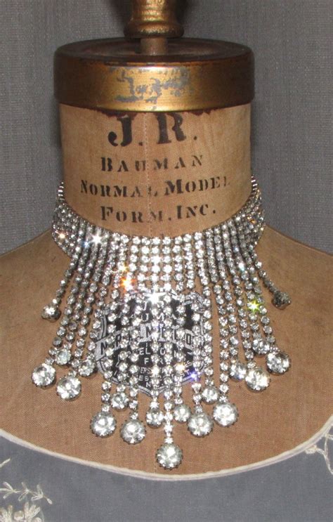 Vintage 1950s Rhinestone Bib Choker Necklace Stunning Holiday Etsy Holiday Jewelry Wear